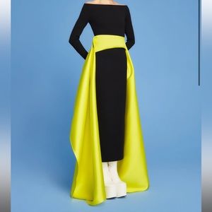 Solace London Livia Maxi dress black and citrus